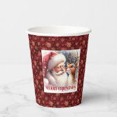 Santa Rudolph Cartoon Style Christmas Party Cups 紙コップ (裏面)