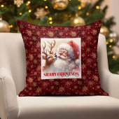 Santa Rudolph Christmas Pillow Cute Classic Design クッション
