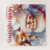 Santa Rudolph Custom Christmas Puzzle Best Kids  ジグソーパズル (横)