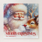 Santa Rudolph Custom Christmas Puzzle Best Kids  ジグソーパズル (縦)