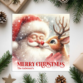 Santa Rudolph Custom Holiday Magic Puzzle for Kids ジグソーパズル