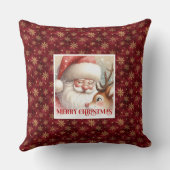 Santa Rudolph Festive Xmas Pillow Winter Wonderlan クッション (裏面)