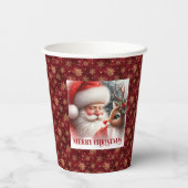 Santa Rudolph Reindeer Cups for Kids Party 紙コップ (裏面)
