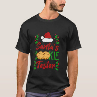 Santa s おもしろい Cookie TesterクリスマスクッキーTast Tシャツ