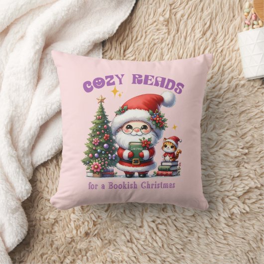 Santa’s Bookish Christmas Cozy Reads クッション (ブランケット)