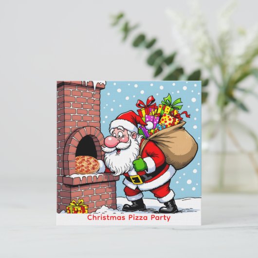 Santa’s Chimney Pizza Oven Christmas Gathering 招待状 (スタンド正面)