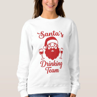Santa’s Drinking Team Christmas Sweatshirt スウェットシャツ