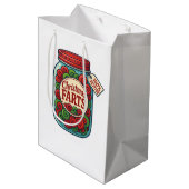 Santa’s Fart Jar Funny Christmas ミディアムペーパーバッグ (裏面アングル)