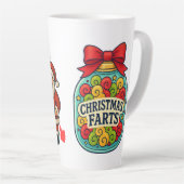 Santa’s Fart Jar Funny Festive Flatulence  カフェラテマグ (右アングル)