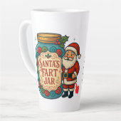 Santa’s Fart Jar Funny Festive Flatulence  カフェラテマグ (左アングル)