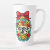 Santa’s Fart Jar Funny Festive Flatulence  カフェラテマグ (右)