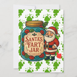 Santa’s Fart Jar Hilarious Christmas シーズンカード