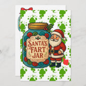 Santa’s Fart Jar Hilarious Christmas シーズンカード (正面/裏面)