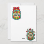 Santa’s Fart Jar Hilarious Christmas シーズンカード (裏面)