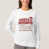 Santa’s Favorite Aunt Christmas Shirt – Funny Tシャツ (正面)