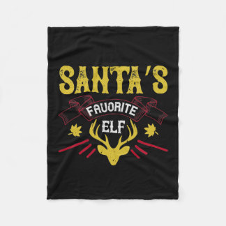 Santa’s Favorite Elf フリースブランケット