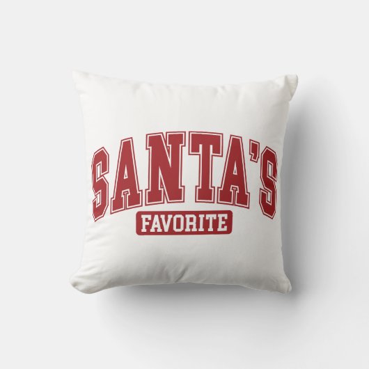 Santa’s Favorite Funny Christmas Holiday Design クッション (正面)