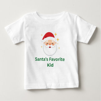 Santa’s Favorite Kid Cute Christmas Design for Kid ベビーTシャツ