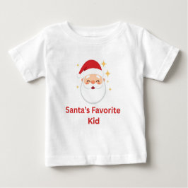 Santa’s Favorite Kid Cute Christmas Design for Kid ベビーTシャツ