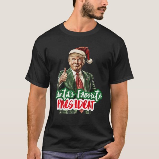 Santa s Favorite President Funny Santa Trump 2024  Tシャツ (正面)