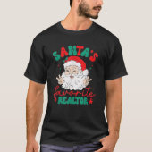 Santa s Favorite Realtor Funny Real Estate Agent C Tシャツ (正面)