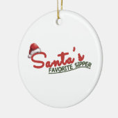 Santa’s Favorite Sipper Holiday Design セラミックオーナメント (左)