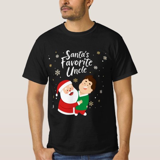 Santa’s Favorite Uncle | Cute Family Christmas Des Tシャツ (正面)