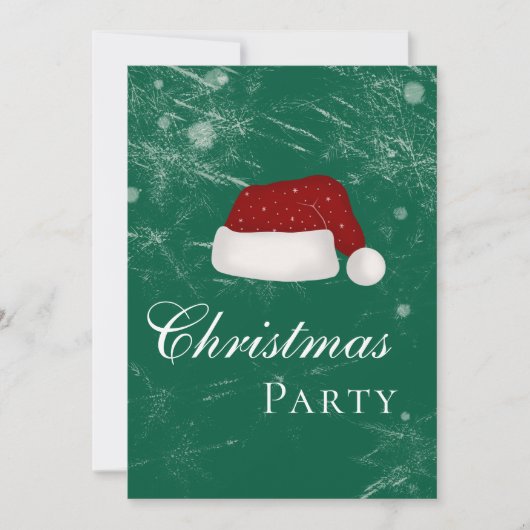 Santa’s Hat Holiday Christmas Party Winter 招待状 (正面)