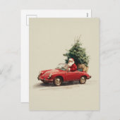 Santa’s Joyride in Red Convertible シーズンポストカード (正面/裏面)