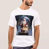 Santa’s Lantern – Snow Globe Christmas Magic Tシャツ (正面)