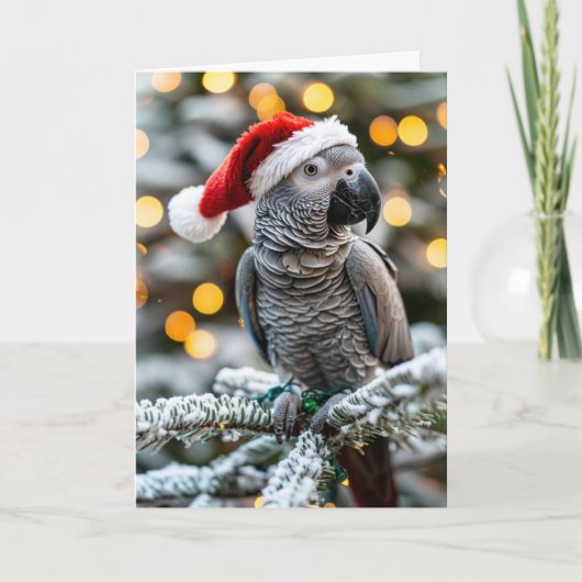 Santa’s Little African Grey Helper  カード (正面)