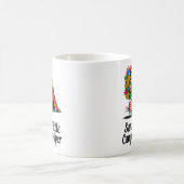 Santa’s Little Camping Helper Christmas Design コーヒーマグカップ (中央)