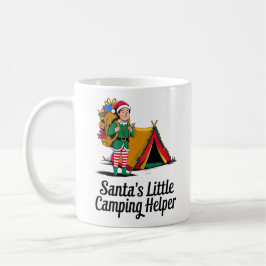 Santa’s Little Camping Helper Christmas Design コーヒーマグカップ