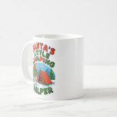 Santa’s Little Camping Helper Christmas Elf Design コーヒーマグカップ (正面左)