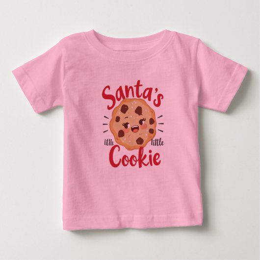 Santa’s Little Cookie Baby Shirt | Cute Christmas  ベビーTシャツ (正面)