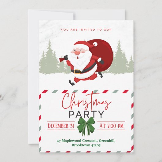 Santa’s Little Cozy Mood  招待状 (正面)