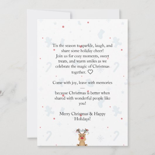 Santa’s Little Cozy Mood  招待状 (裏面)