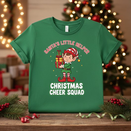 Santa’s Little Helper Christmas Cheer Squad Funny  Tシャツ