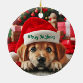 Santa’s Little Helper Puppy セラミックオーナメント (裏面)