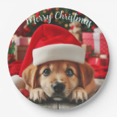 Santa’s Little Helper Puppy ペーパープレート (正面)