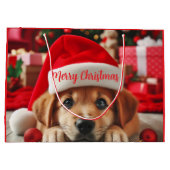 Santa’s Little Helper Puppy ラージペーパーバッグ (裏面)