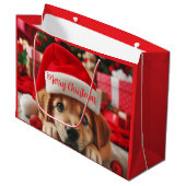 Santa’s Little Helper Puppy ラージペーパーバッグ (正面アングル)