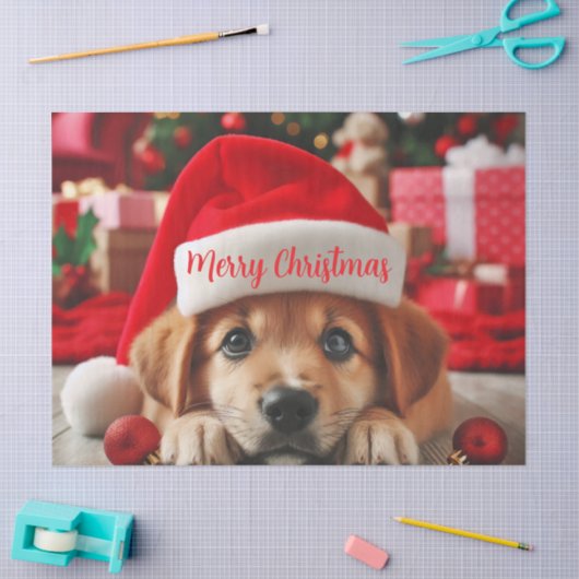 Santa’s Little Helper Puppy 薄葉紙 (クラフト)