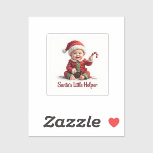 Santa’s Little Helper Sticker –Cute Christmas Baby シール (シート)