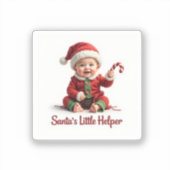 Santa’s Little Helper Sticker –Cute Christmas Baby シール (正面)