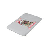 Santa’s Little Troublemaker Pug Bath Mat バスマット (アングル)