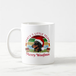 Santa’s Little Yelper, Funny Dachshund Christmas コーヒーマグカップ