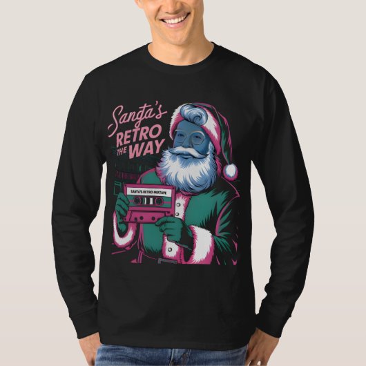 Santa’s Mixtape – 80s Christmas Nostalgia Tシャツ (正面)