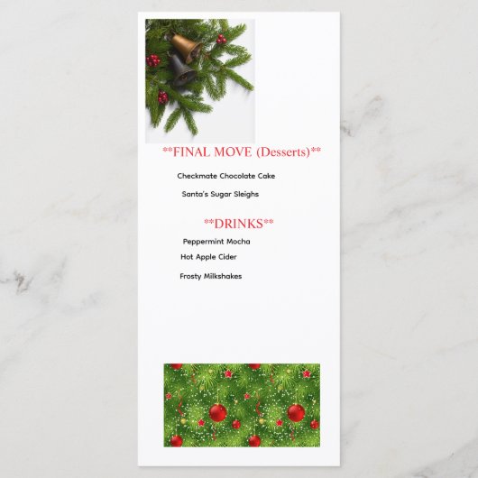 Santa’s Next Move – Funny Chess Christmas Menu Car メニュー (裏面)