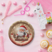 Santa’s Next Move – Funny Chess Christmas Paper Pl ペーパープレート (パーティー)